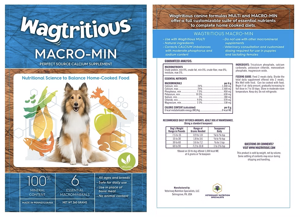 Wagtritious Macro-Min Dog Supplements