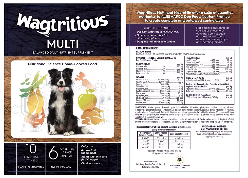 Wagtricious Multi Dog Supplement